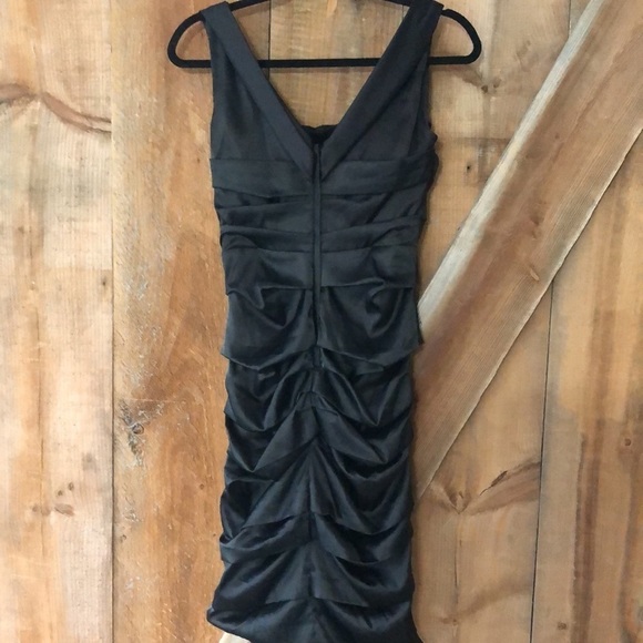 LE Chateau black satin dress size small - Picture 3 of 5